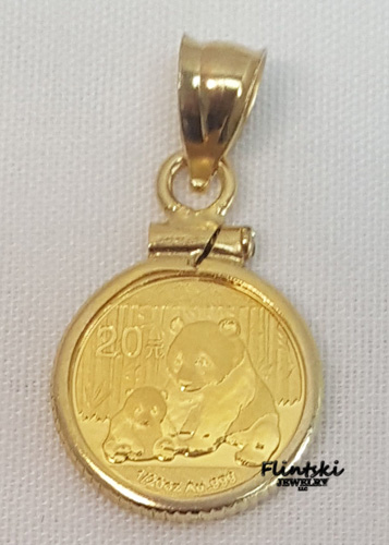 Coin Chinese Copy Panda Bear Charm Pendant 10k Yellow Gold Finish No Chain  | eBay