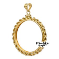 Coin Bezel Small $1 PRESIDENTIAL COIN 14K Gold Filled Coin Edge Soldered Bail 