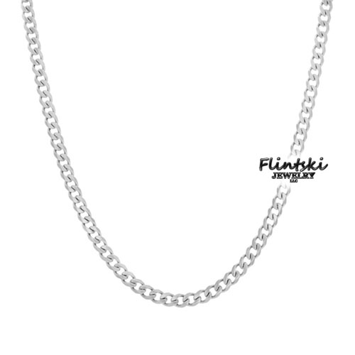 6.5mm Curb Chain Necklace in Sterling Silver - 22