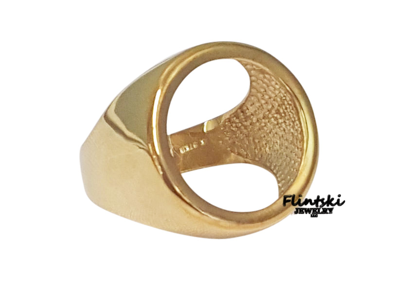 Round Cz 916 GOLD COIN RING WITH DIAMONDS, Weight: 4 Gram at Rs 45000 in  Surat