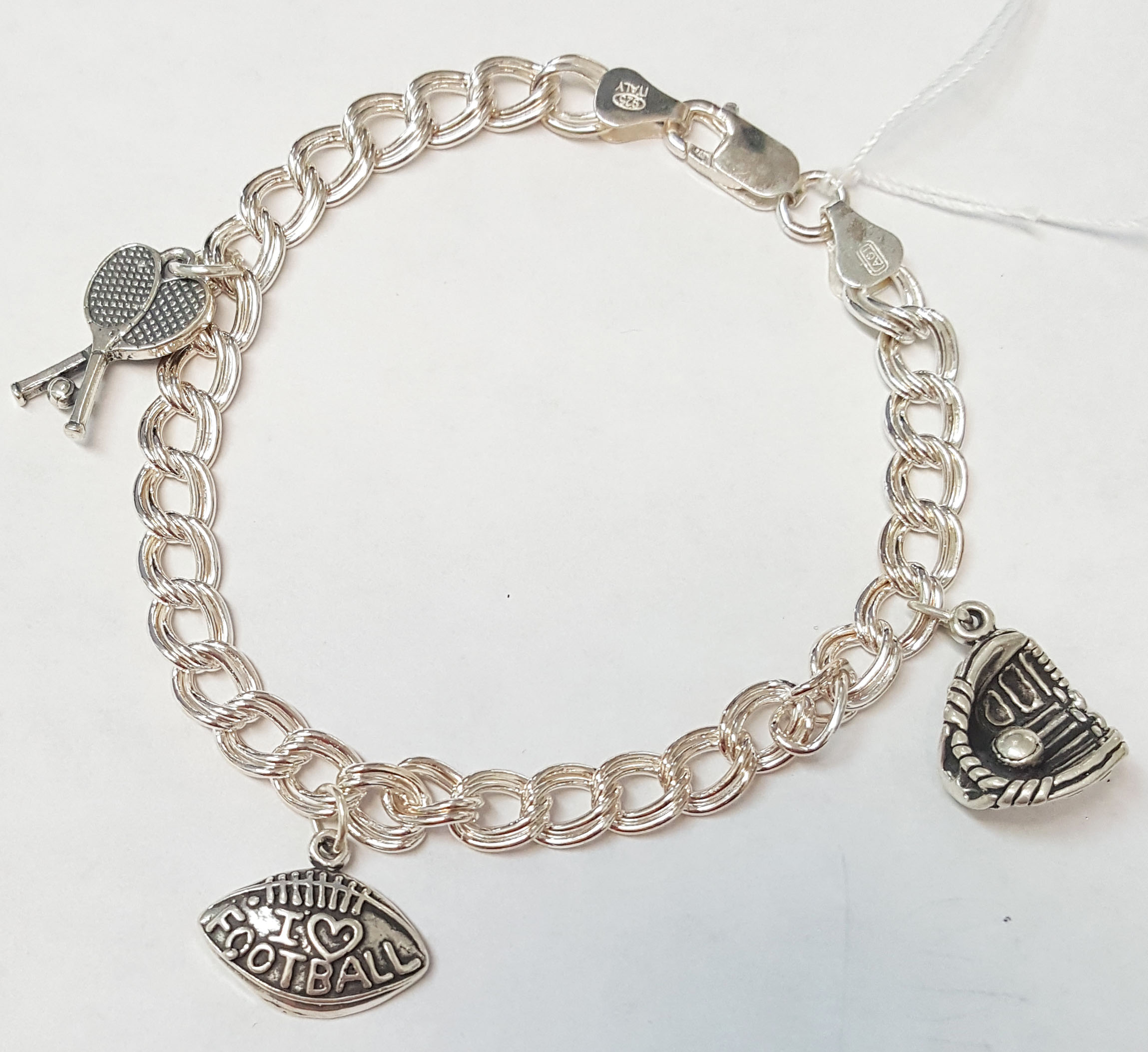 Double Link Charm Bracelet - Flintski Jewelry
