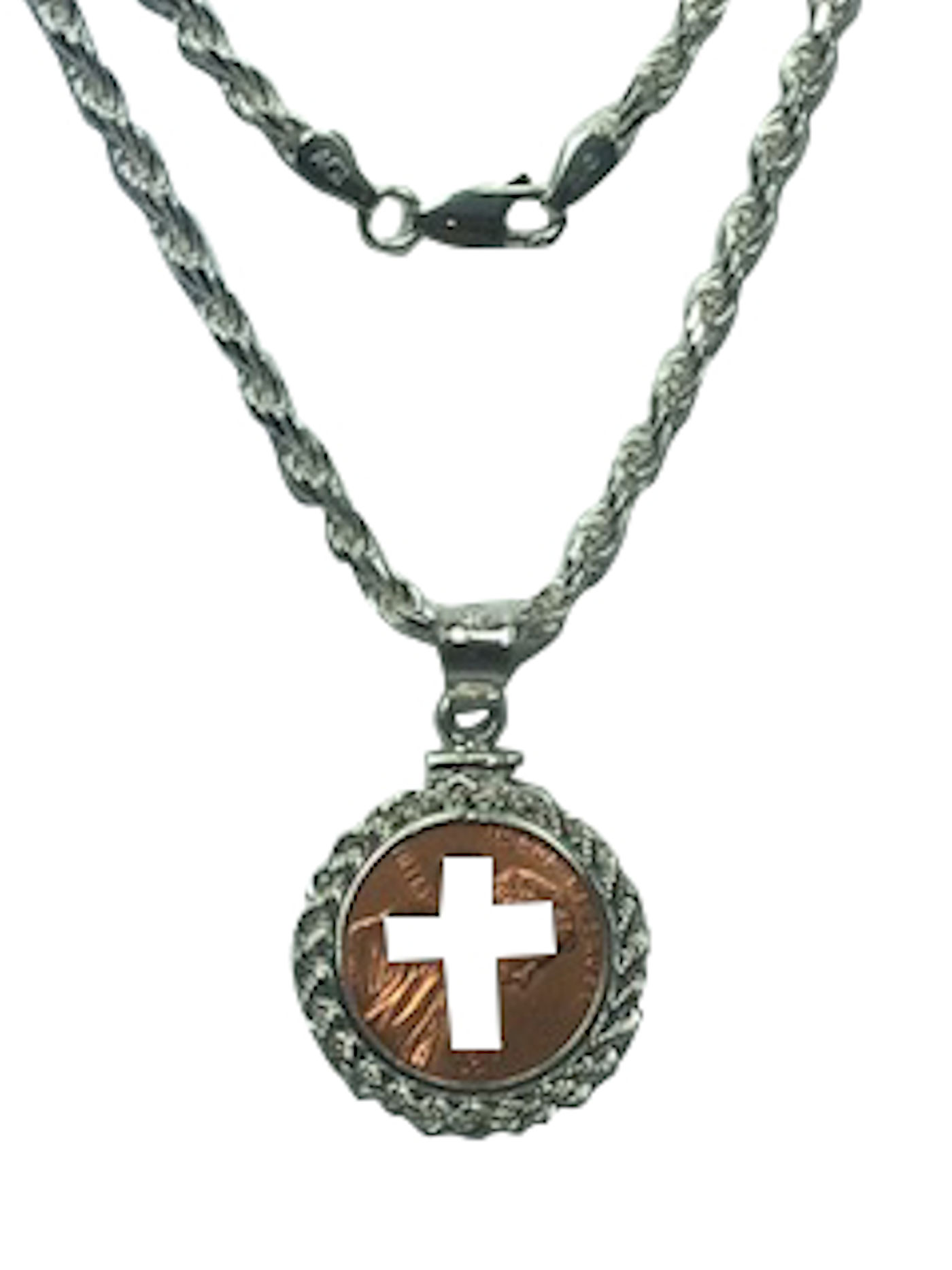 Benedict Rustic Cross Coin Medallion Paperclip Necklace – The Solshine  Jewelry Co.